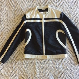 Vera Pelle Italian Sporty Leather & Nylon Jacket